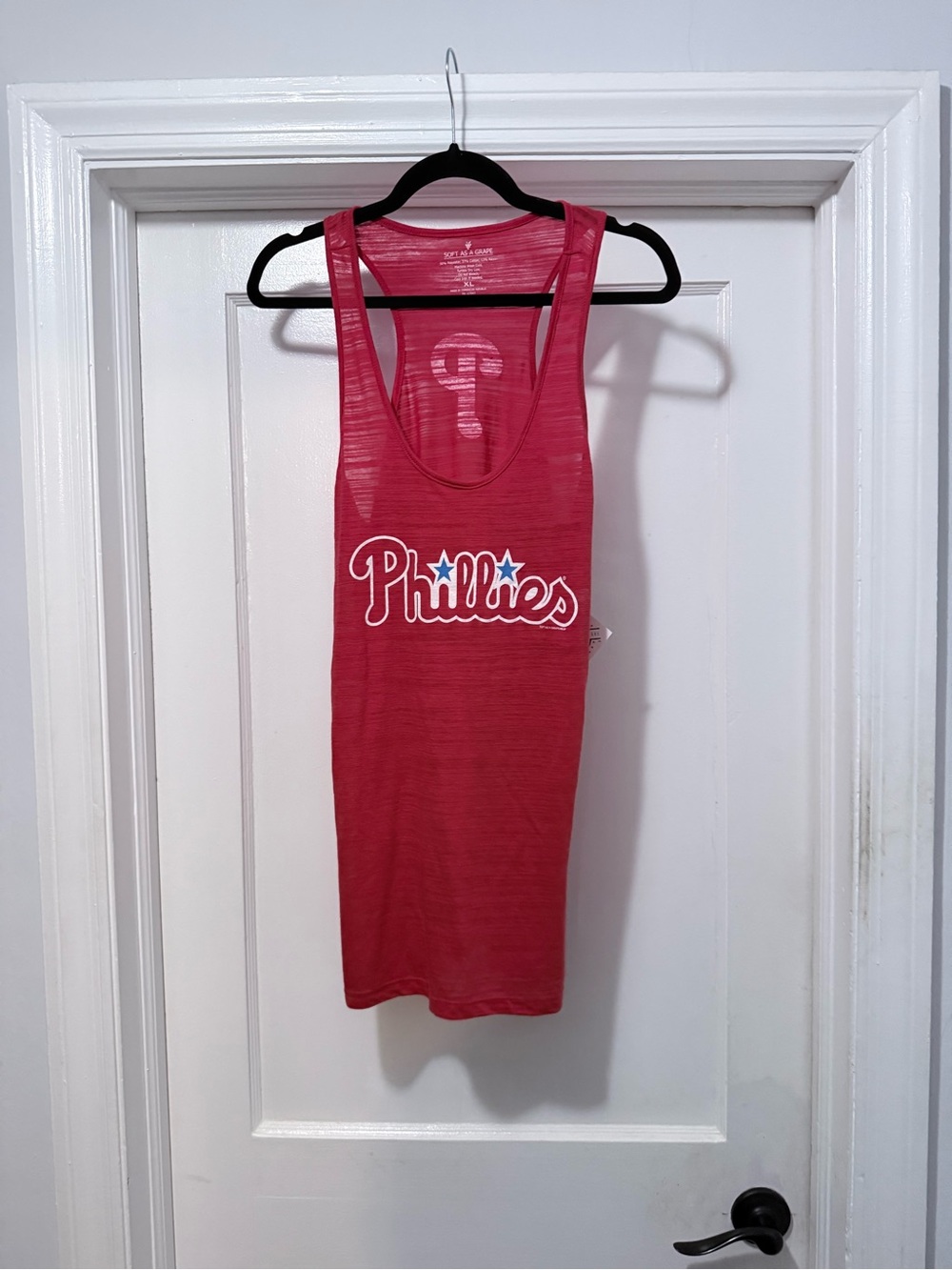 Phillies Women's Red Racerback Team Tank Top